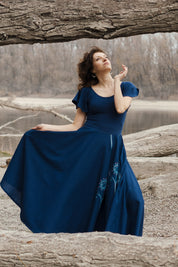 Belle Cotton-Viscose Long Summer Dress