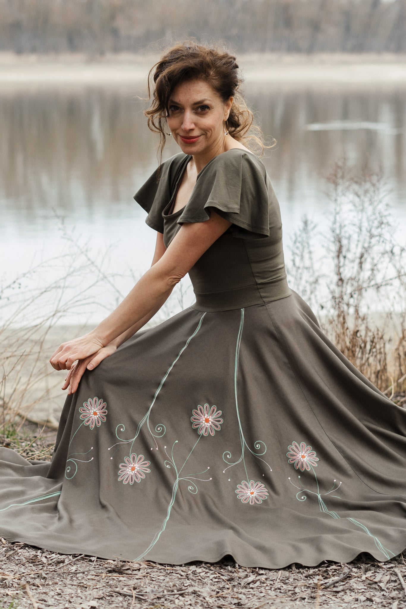 Belle Cotton-Viscose Long Summer Dress