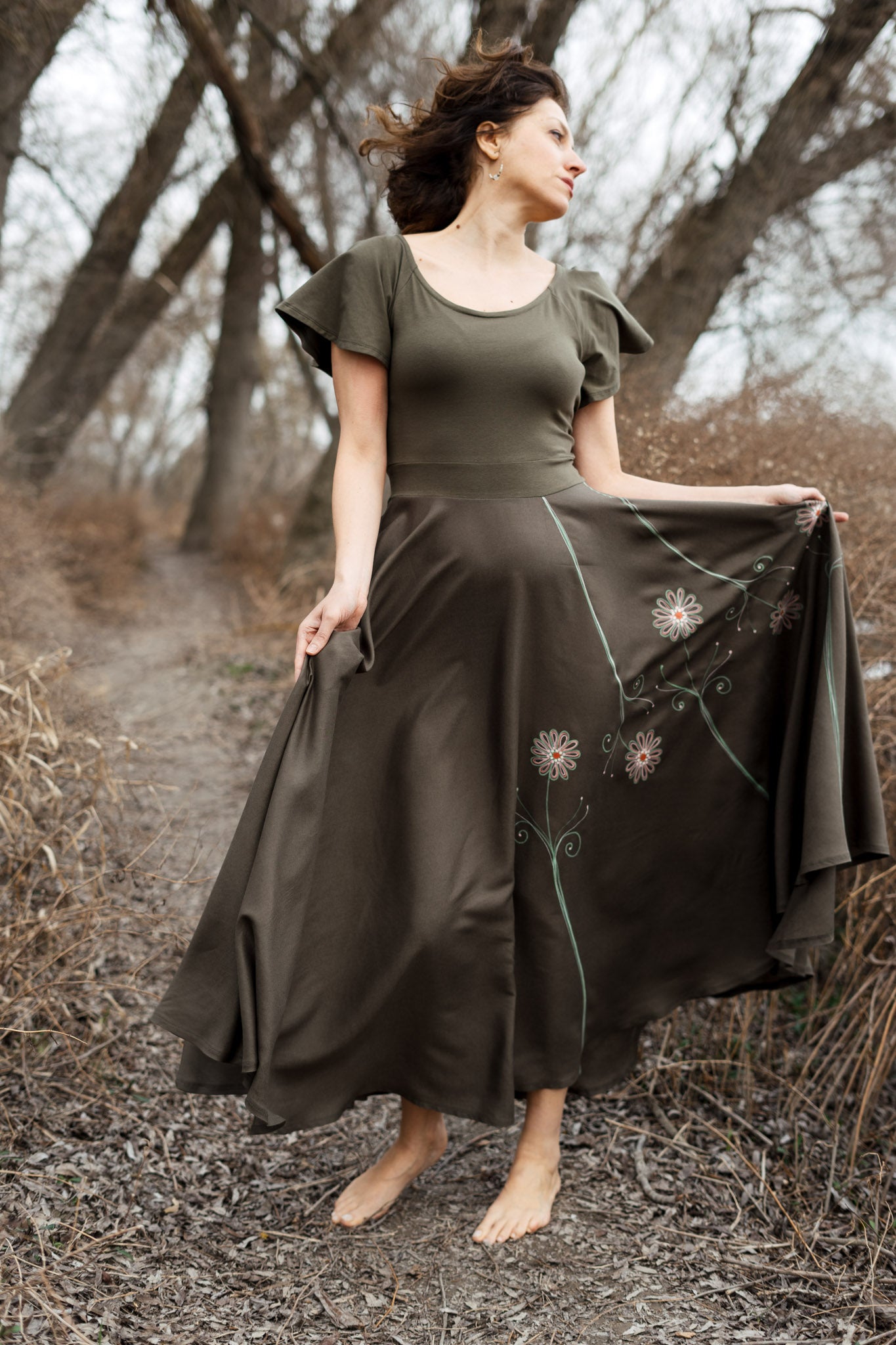 Belle Cotton-Viscose Long Summer Dress
