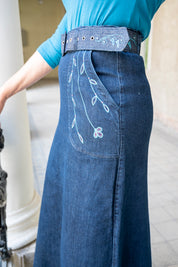 DAISY Organic Denim Maxi Skirt