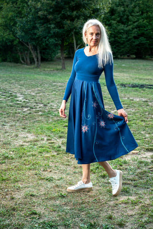 Bella Long Sleeve A-line Dress