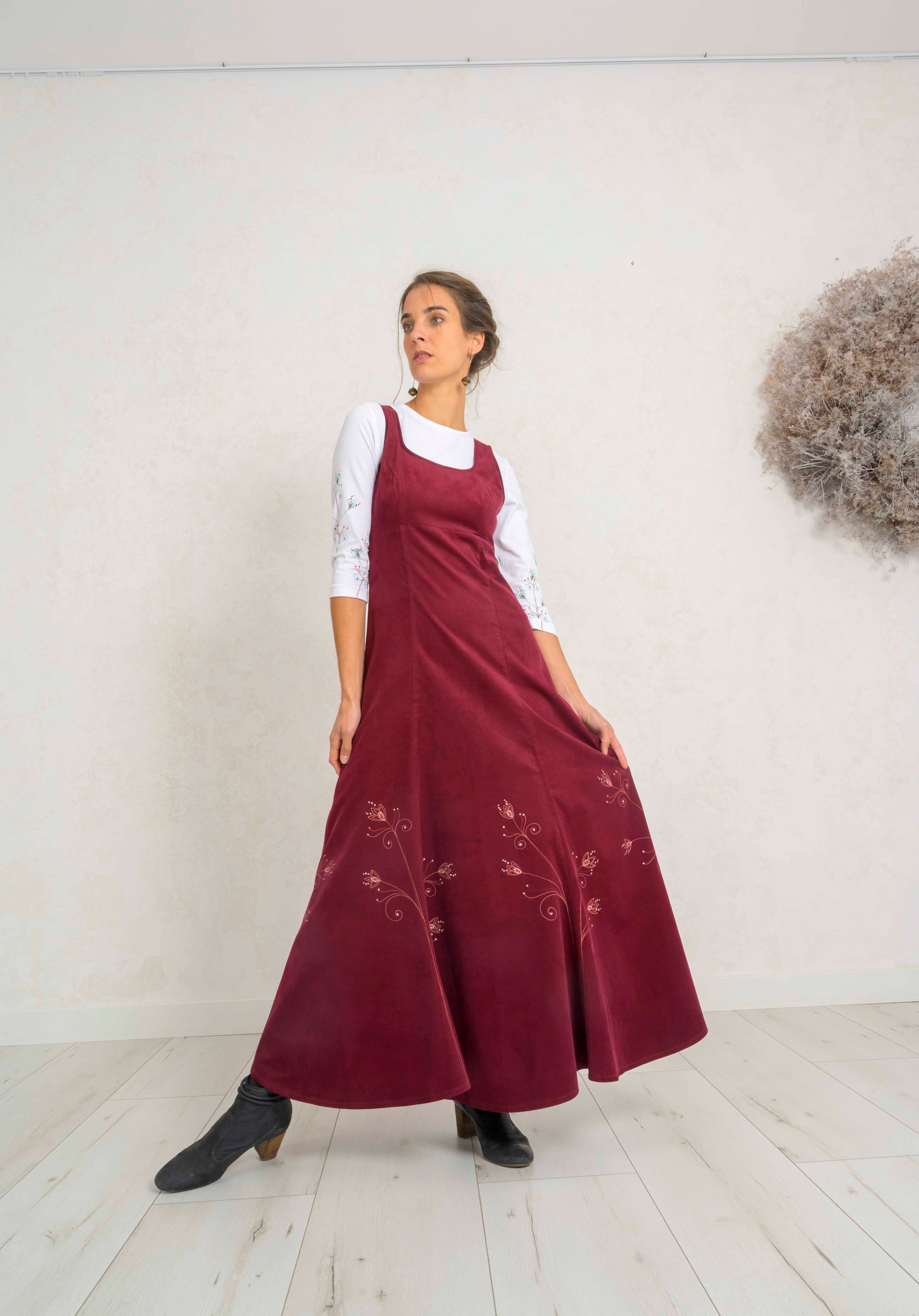 Zsoka maxi pinafore dress