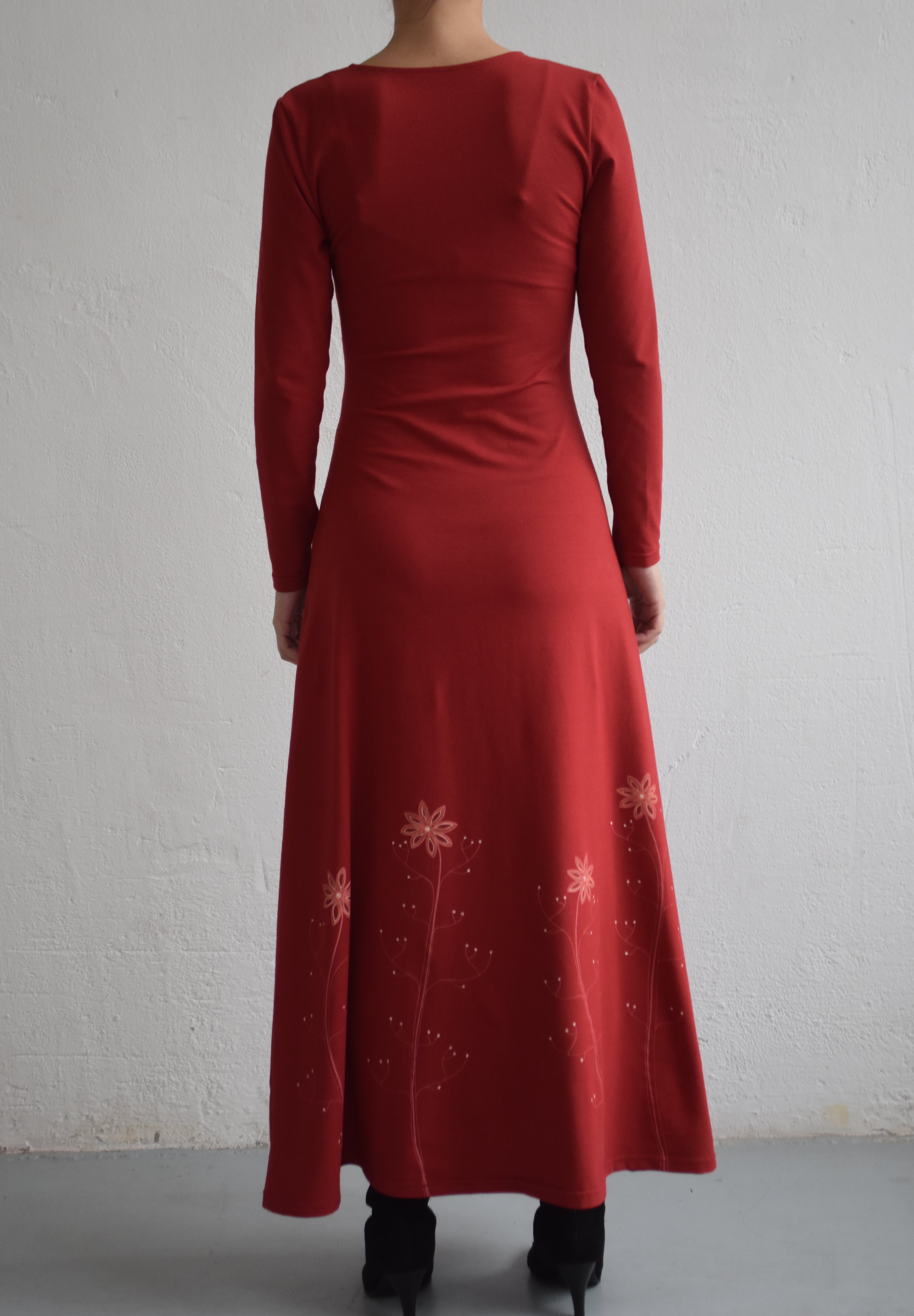 AYLA átlapolós ruha - Piros