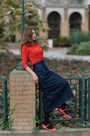 DAISY Organic Denim Maxi Skirt